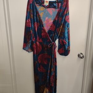 Farm Rio Multicolor Velvet Dress